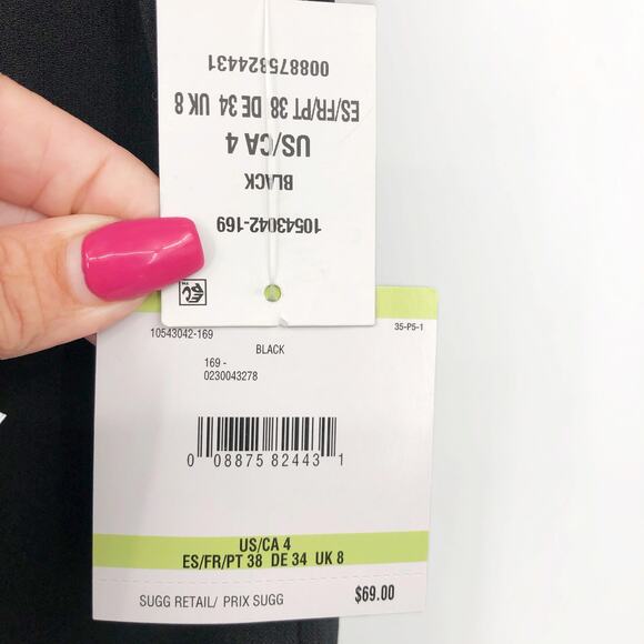 KASPER Women's Classic Pencil Skirt Size 4 Black Crepe Stretch Lined NWT - Picture 11 of 15